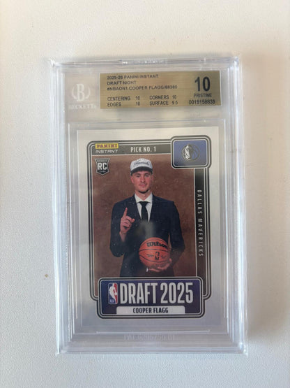2025 Panini Instant NBA Draft Night Cooper Flagg BGS 10