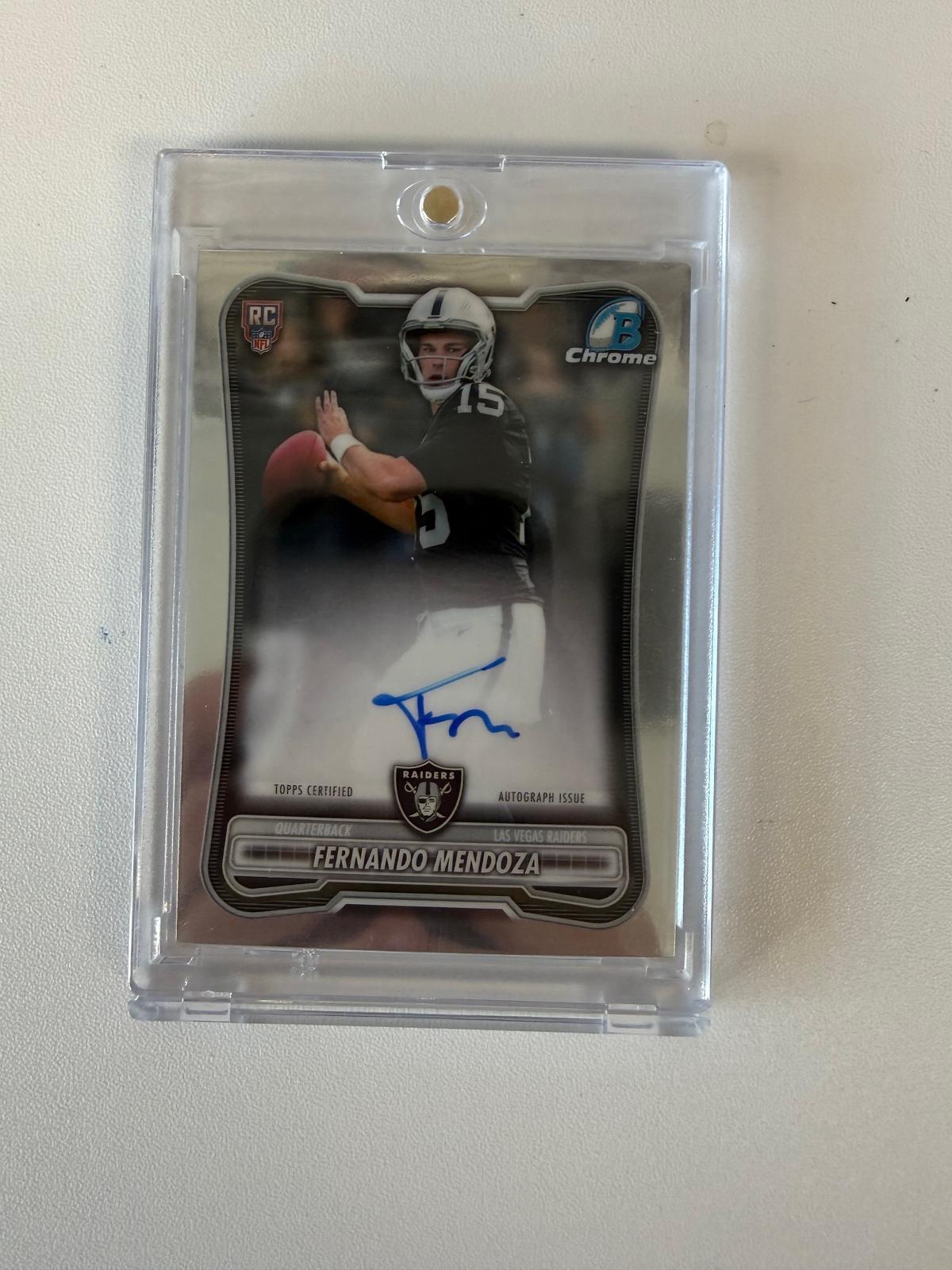 2026 Bowman #BCRA-FM Fernando Mendoza Chrome Rookie Autographs