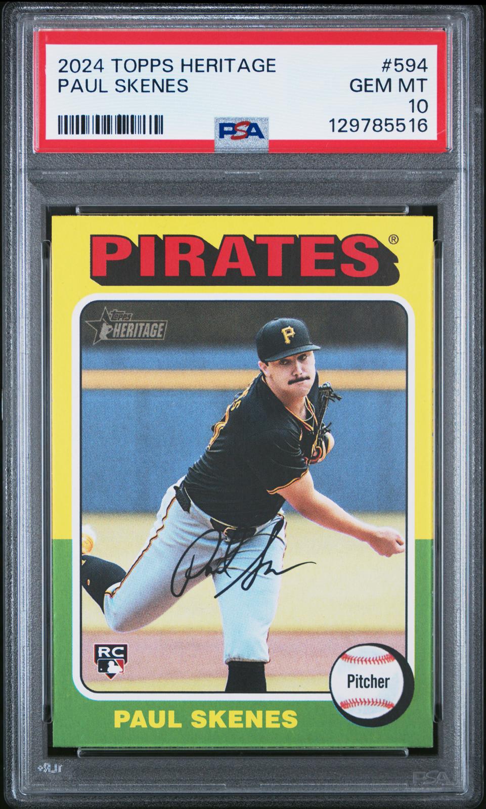 2024 Topps Heritage #594 Paul Skenes PSA 10