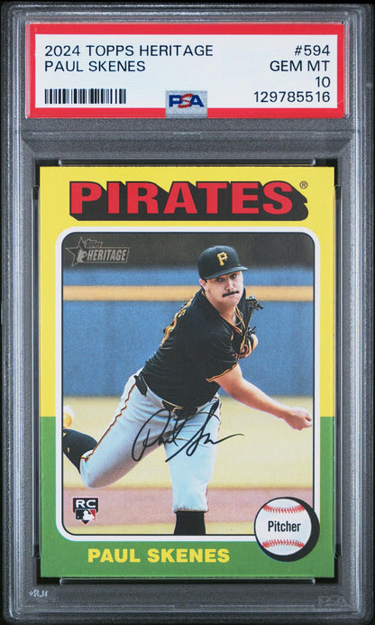 2024 Topps Heritage #594 Paul Skenes PSA 10