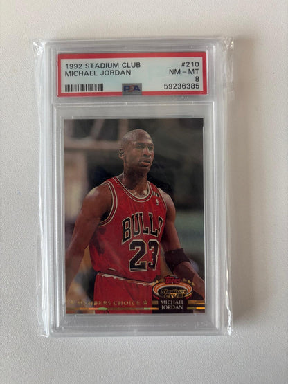 1992-93 Stadium Club #210 Michael Jordan PSA 8