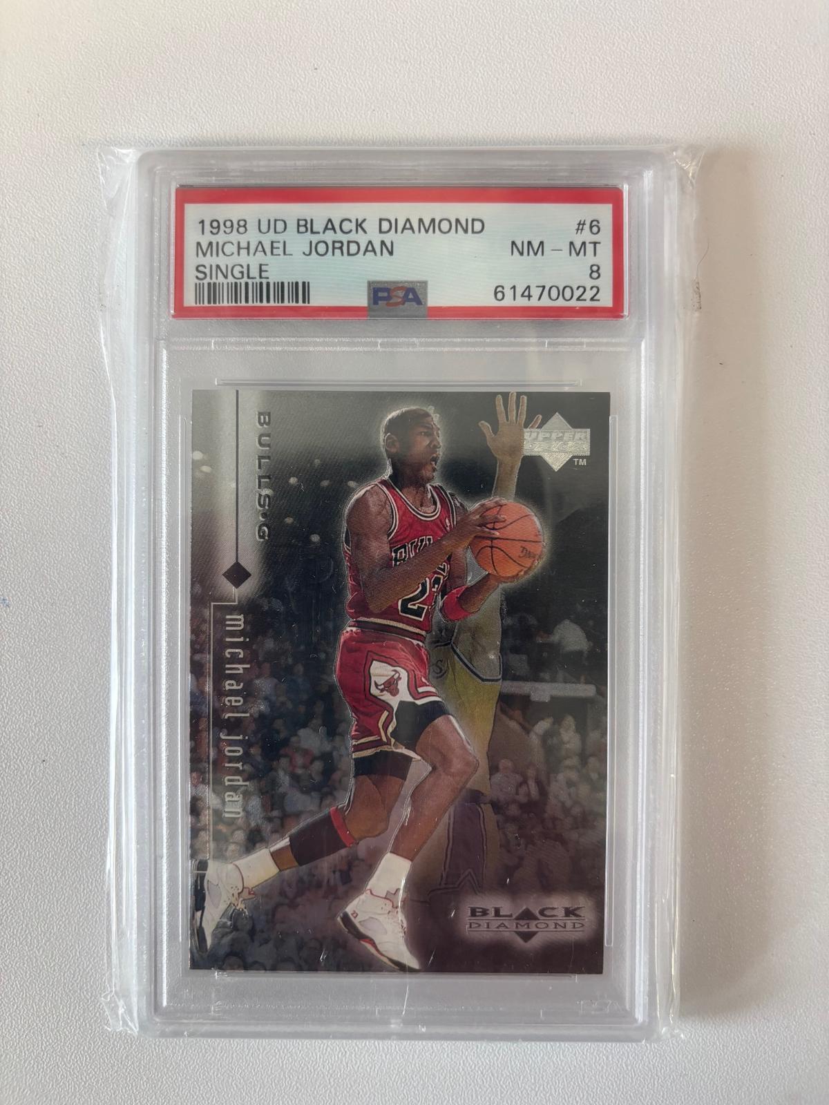 1998-99 Upper Deck Black Diamond #6 Michael Jordan PSA 8