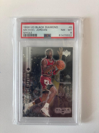 1998-99 Upper Deck Black Diamond #6 Michael Jordan PSA 8