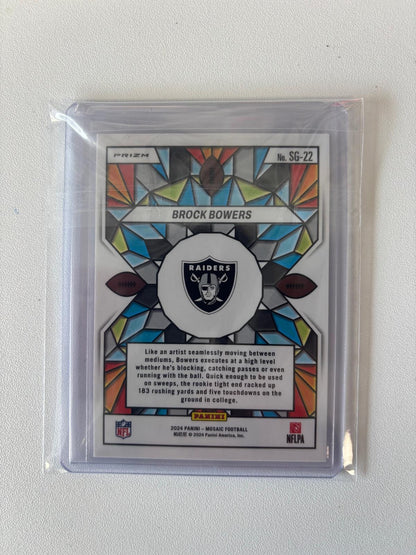 2024 Panini Mosaic Brock Bowers Stained Glass