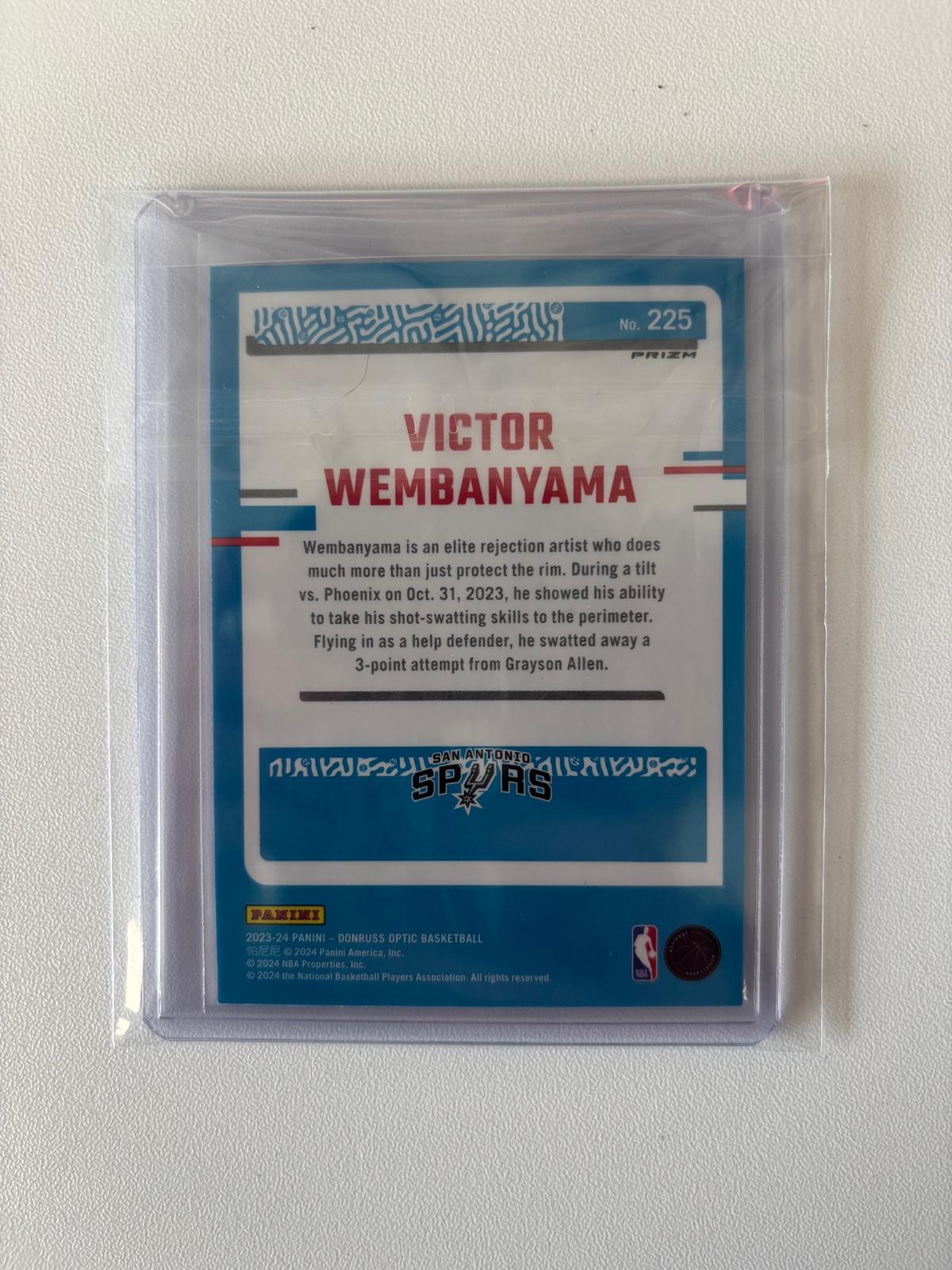 2023-24 Donruss Optic Victor Wembanyama Purple
