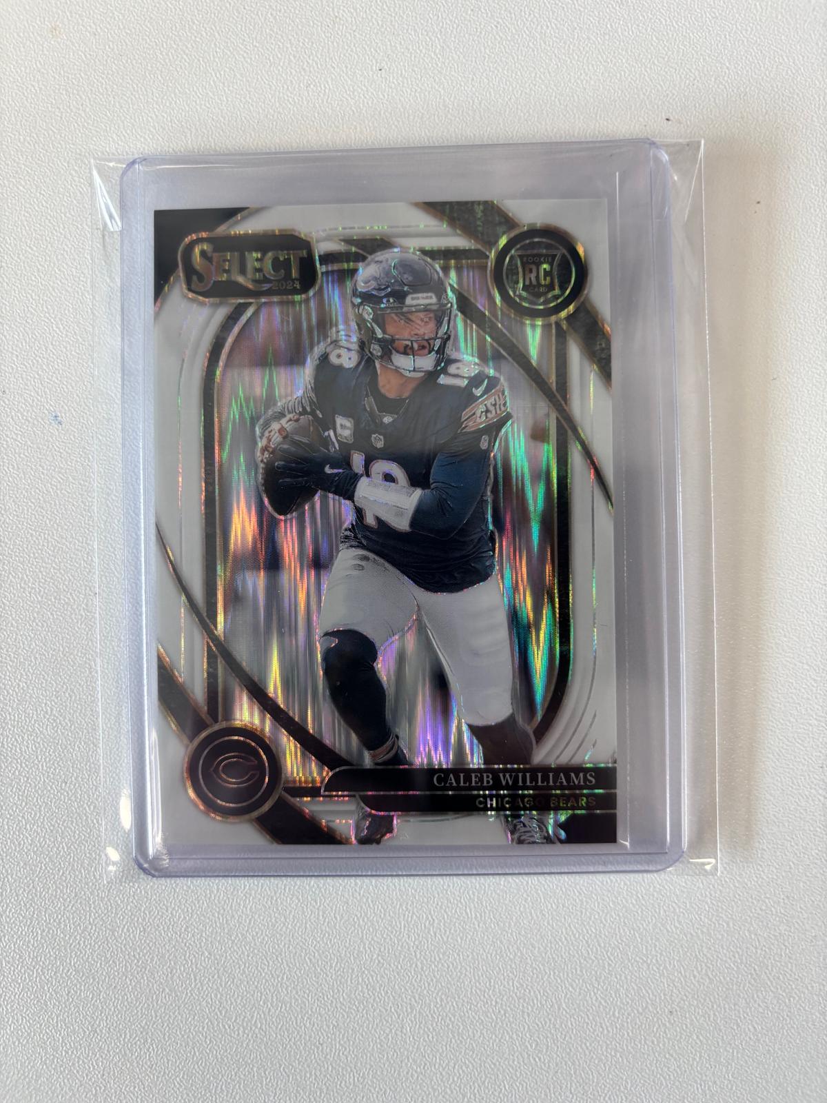 2024 Panini Select Caleb Williams White Prizm Shock Club Level /199