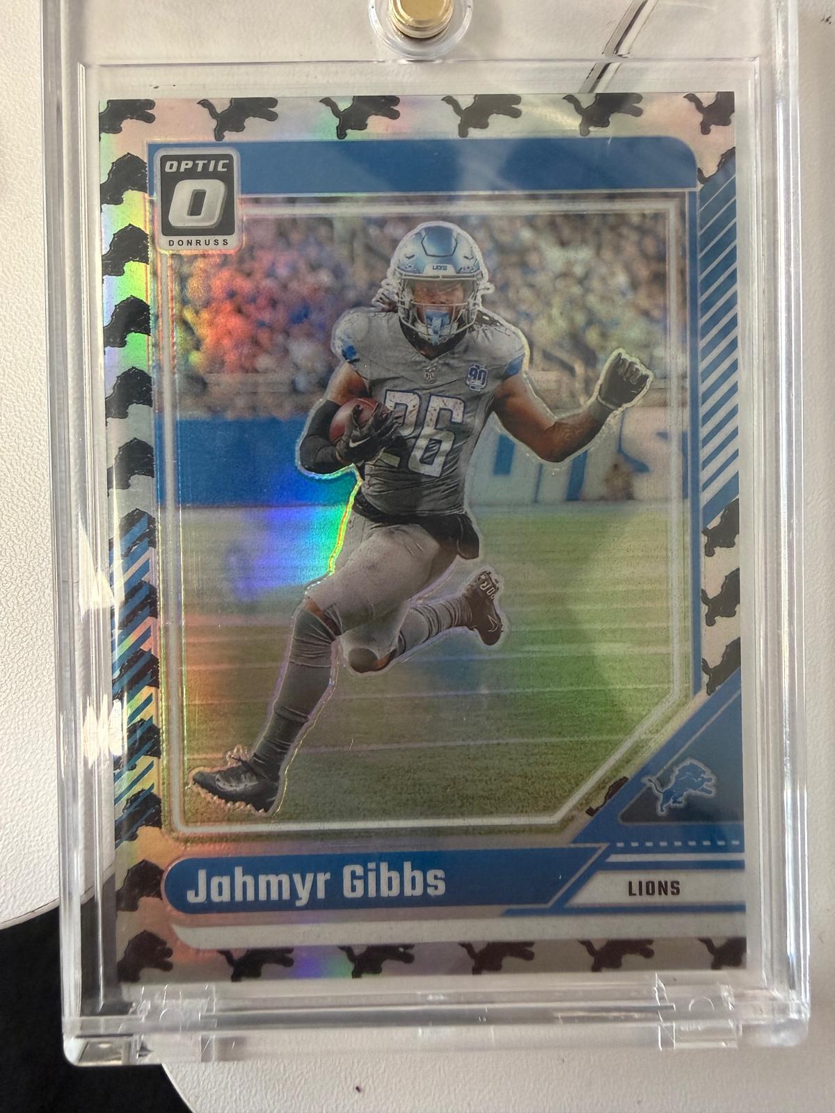 2024 Donruss Optic #64 Jahmyr Gibbs Team Logo #/32