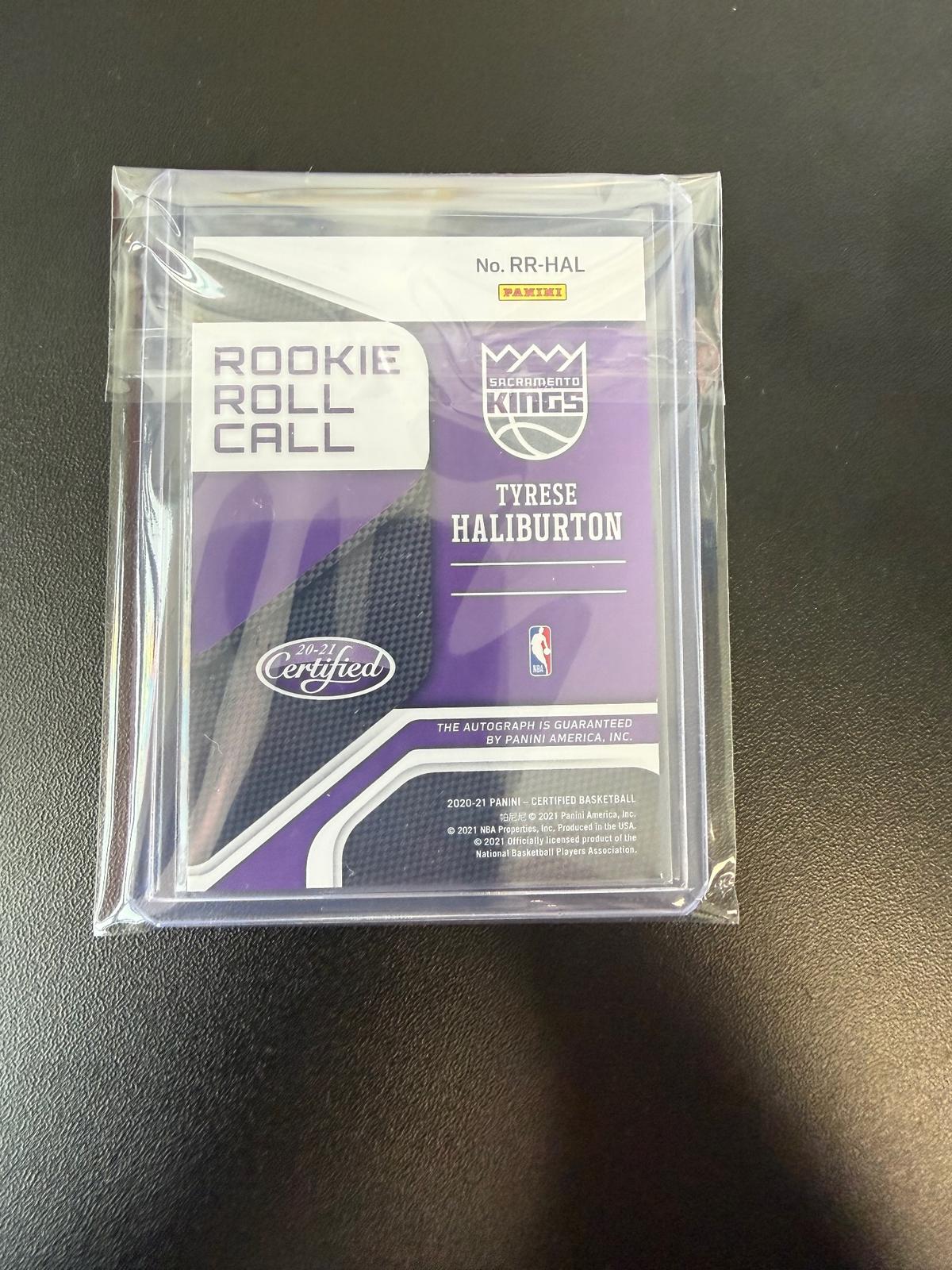 2020-21 Panini Certified #RR-HAL Tyrese Haliburton Rookie Roll Call