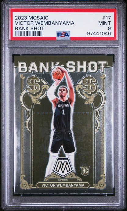 2023 Panini Mosaic Bank Shot #17 Victor Wembanyama PSA 9