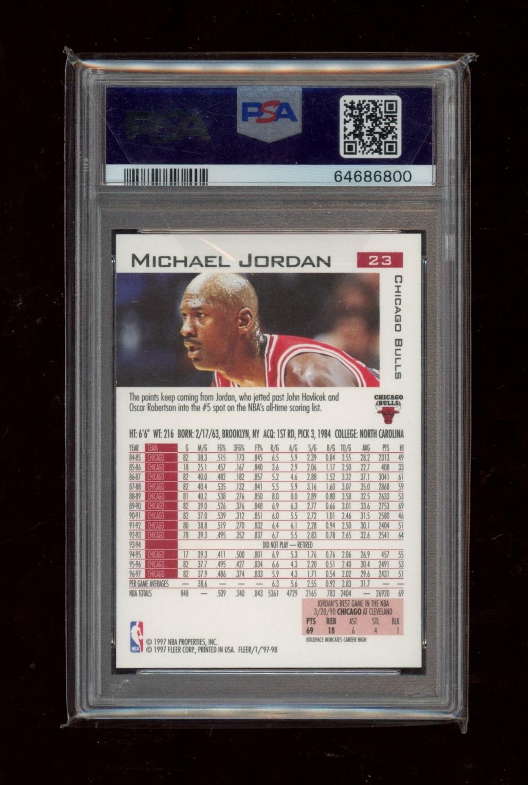 1997 Fleer #23 Michael Jordan PSA 9