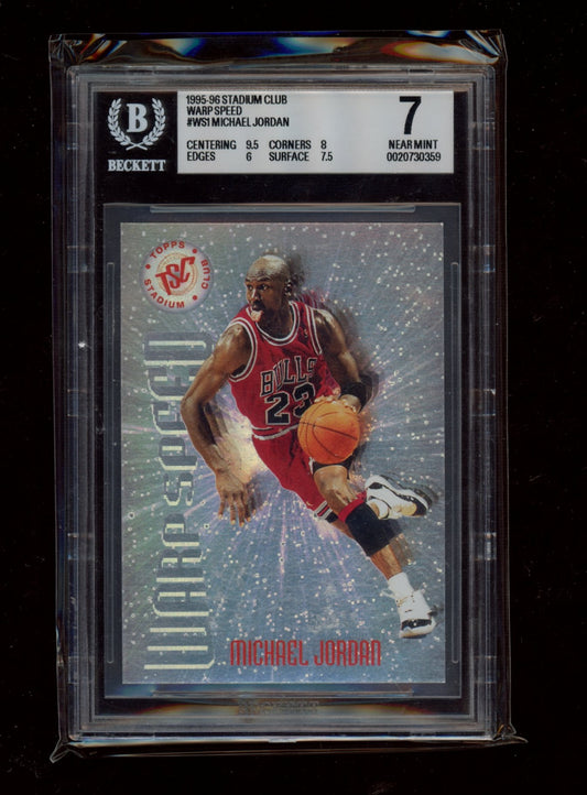 1995-96 Stadium Club #WS1 Michael Jordan Warp Speed BGS 7