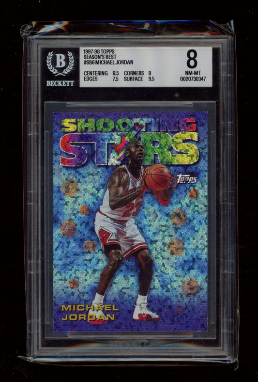 1997-98 Topps #6 Michael Jordan Season's Best BGS 8