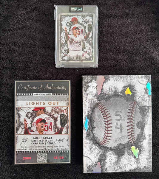 Jordan Spector X Art Immortals Moments "Lights Out" Brad Lidge (SEALED)