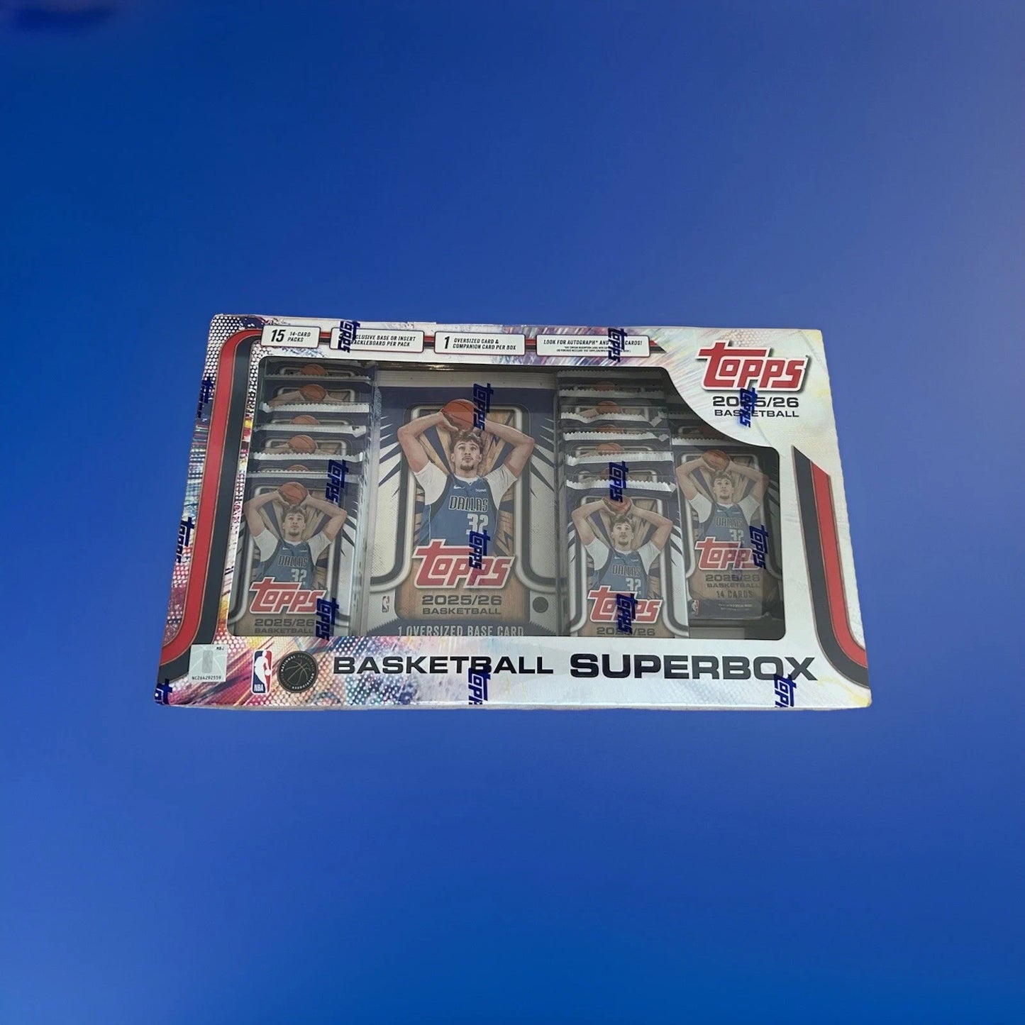 NBA Topps 2025-26 Basketball Exclusive Trading Card SUPER Box [15 Packs + 1 Oversized & Companion Card]