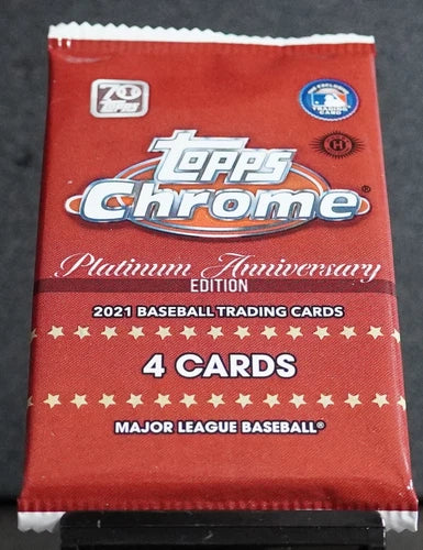 2021 Topps Chrome Platinum Anniversary Edition Hobby Pack - Factory Sealed